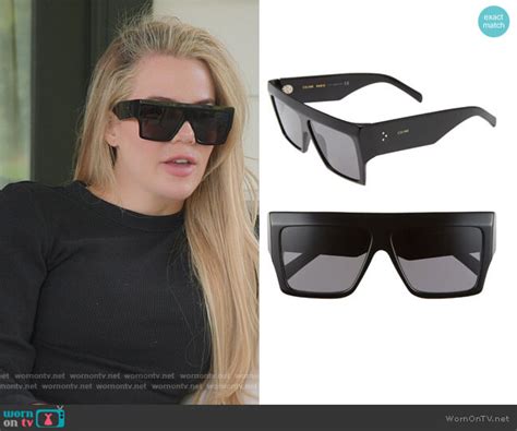 khloe kardashian black square sunglasses